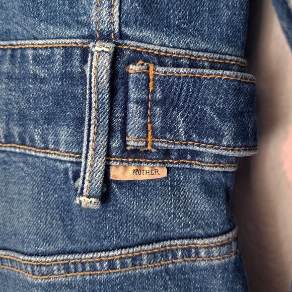 Mother Superior Women's S The Batwing Cinch Waist Mini Denim Dress Beer Me $525 - Picture 16 of 16